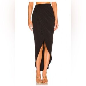 Superdown Arielle Slit Maxi Skirt in Black NWT